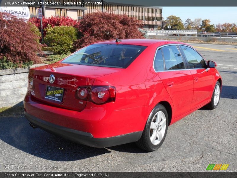 Salsa Red / Anthracite 2009 Volkswagen Jetta SE Sedan