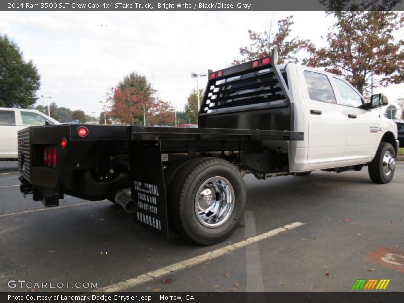 Bright White / Black/Diesel Gray 2014 Ram 3500 SLT Crew Cab 4x4 STake Truck