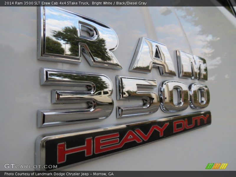 Bright White / Black/Diesel Gray 2014 Ram 3500 SLT Crew Cab 4x4 STake Truck
