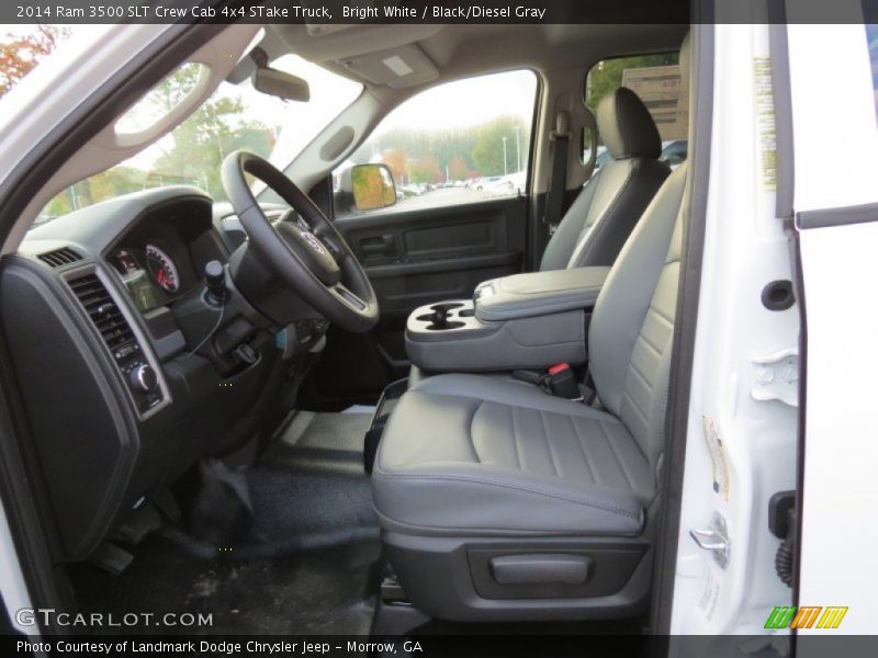 Bright White / Black/Diesel Gray 2014 Ram 3500 SLT Crew Cab 4x4 STake Truck