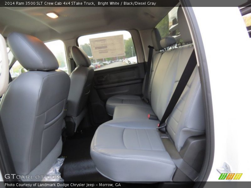 Bright White / Black/Diesel Gray 2014 Ram 3500 SLT Crew Cab 4x4 STake Truck