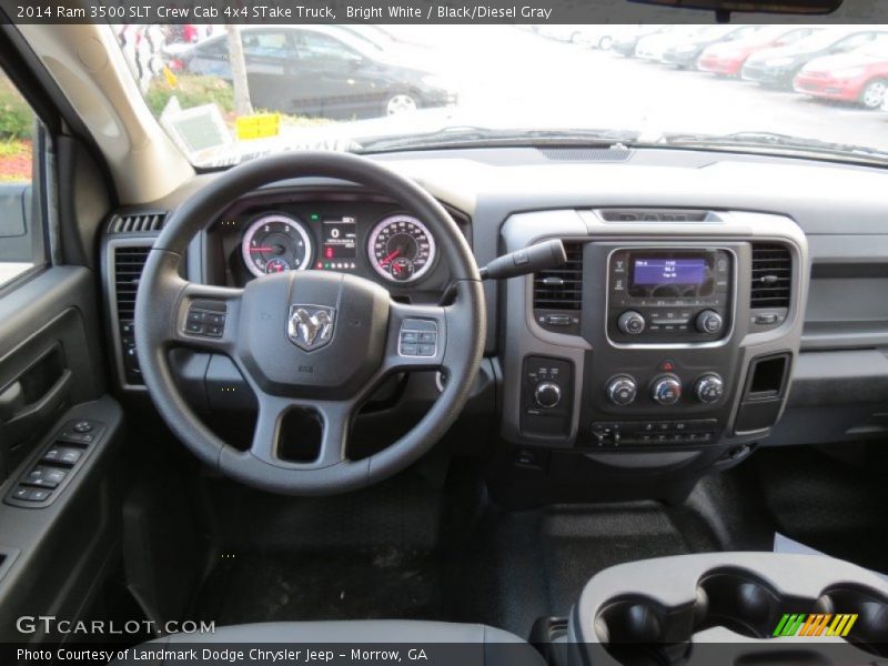 Bright White / Black/Diesel Gray 2014 Ram 3500 SLT Crew Cab 4x4 STake Truck