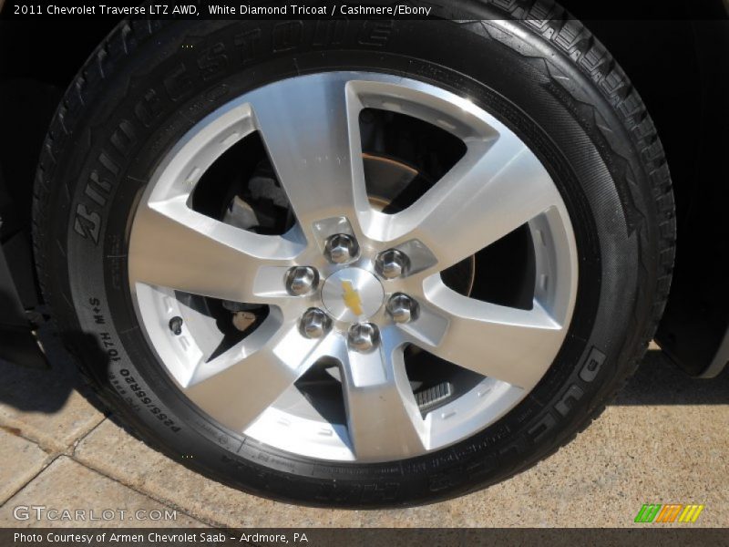 White Diamond Tricoat / Cashmere/Ebony 2011 Chevrolet Traverse LTZ AWD