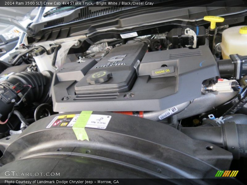Bright White / Black/Diesel Gray 2014 Ram 3500 SLT Crew Cab 4x4 STake Truck