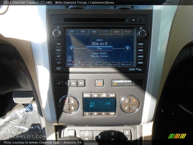 White Diamond Tricoat / Cashmere/Ebony 2011 Chevrolet Traverse LTZ AWD