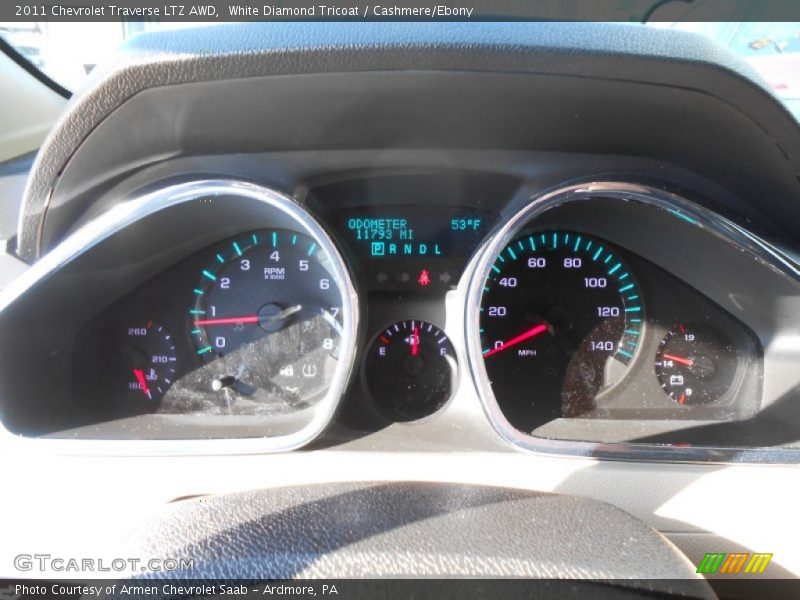 White Diamond Tricoat / Cashmere/Ebony 2011 Chevrolet Traverse LTZ AWD
