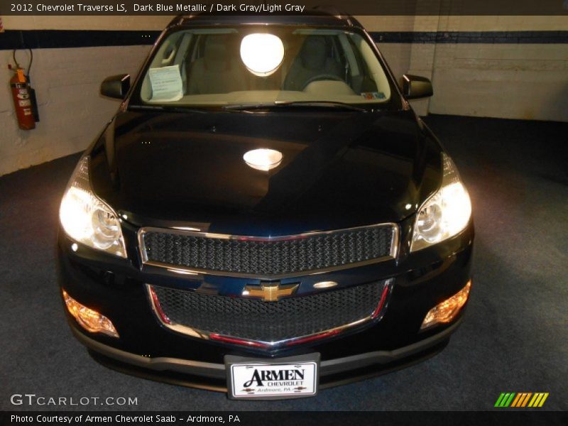 Dark Blue Metallic / Dark Gray/Light Gray 2012 Chevrolet Traverse LS