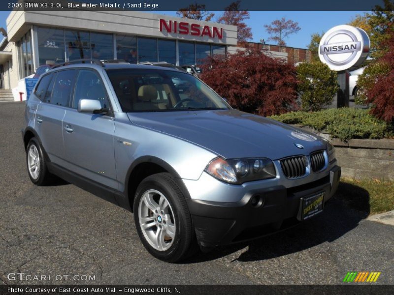 Blue Water Metallic / Sand Beige 2005 BMW X3 3.0i
