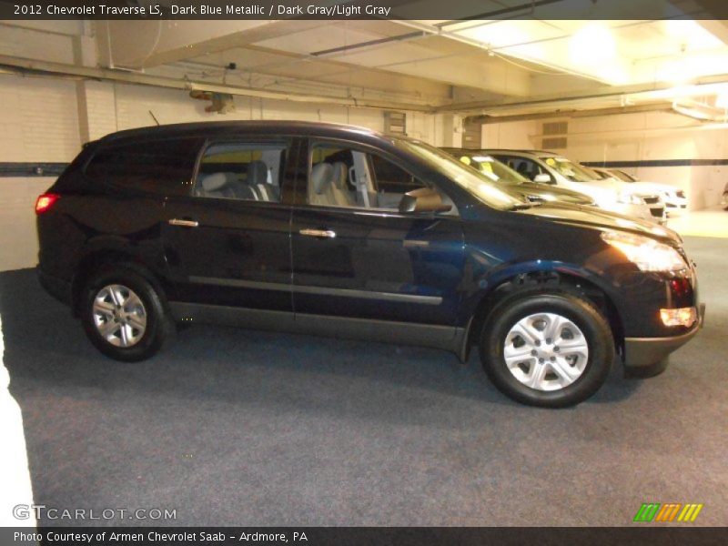 Dark Blue Metallic / Dark Gray/Light Gray 2012 Chevrolet Traverse LS