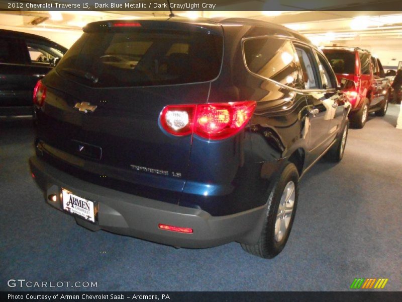 Dark Blue Metallic / Dark Gray/Light Gray 2012 Chevrolet Traverse LS