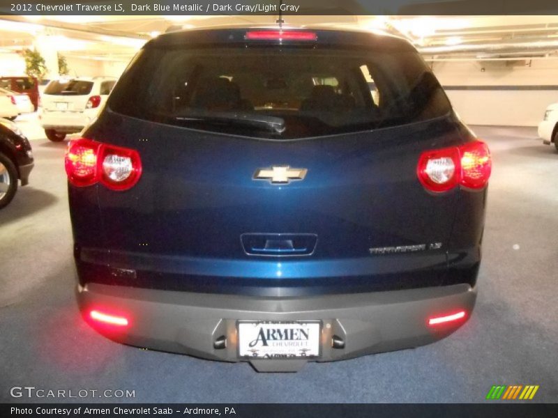 Dark Blue Metallic / Dark Gray/Light Gray 2012 Chevrolet Traverse LS
