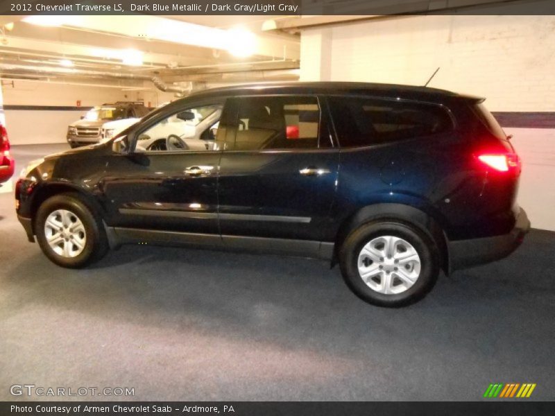 Dark Blue Metallic / Dark Gray/Light Gray 2012 Chevrolet Traverse LS