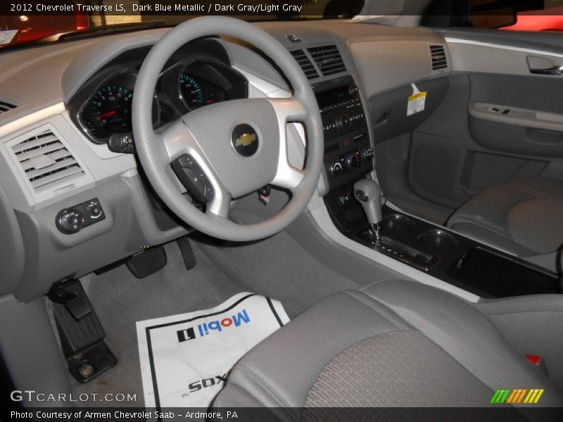 Dark Blue Metallic / Dark Gray/Light Gray 2012 Chevrolet Traverse LS