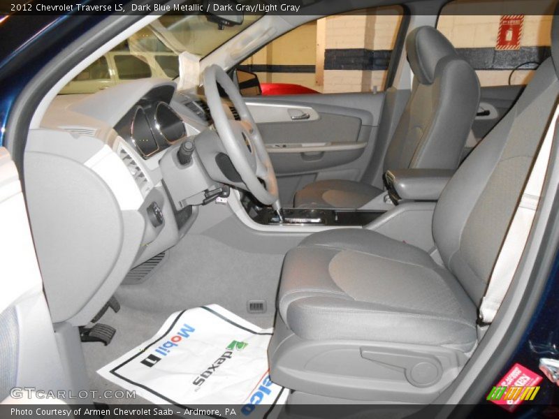 Dark Blue Metallic / Dark Gray/Light Gray 2012 Chevrolet Traverse LS