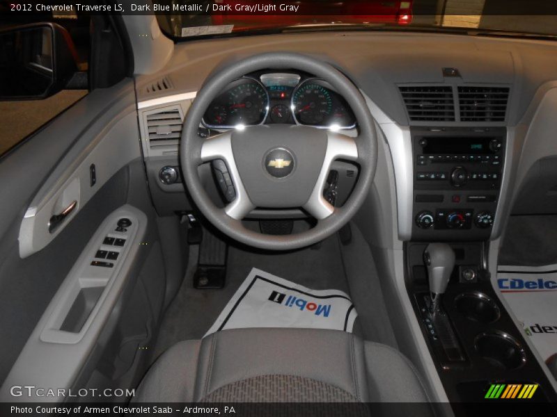 Dark Blue Metallic / Dark Gray/Light Gray 2012 Chevrolet Traverse LS