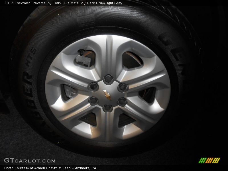 Dark Blue Metallic / Dark Gray/Light Gray 2012 Chevrolet Traverse LS