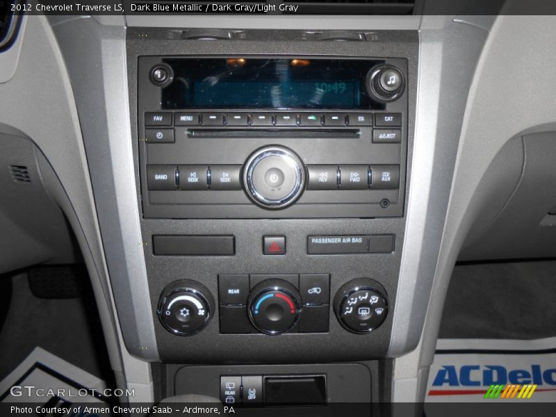 Dark Blue Metallic / Dark Gray/Light Gray 2012 Chevrolet Traverse LS