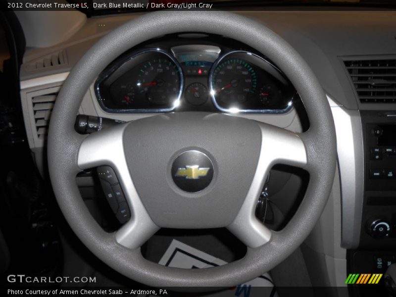 Dark Blue Metallic / Dark Gray/Light Gray 2012 Chevrolet Traverse LS