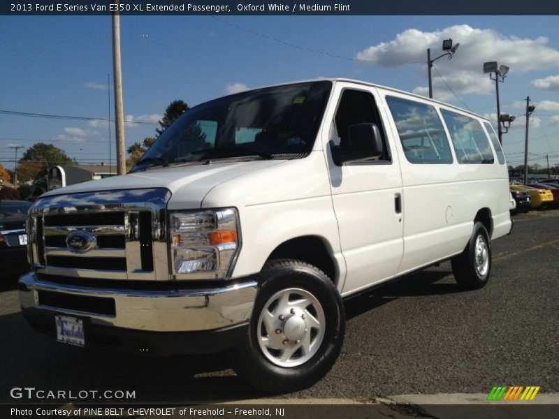 Oxford White / Medium Flint 2013 Ford E Series Van E350 XL Extended Passenger