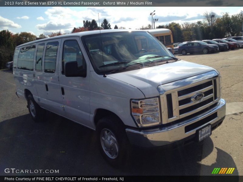 Oxford White / Medium Flint 2013 Ford E Series Van E350 XL Extended Passenger