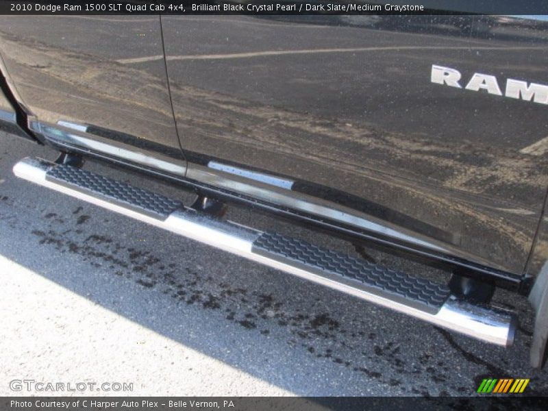 Brilliant Black Crystal Pearl / Dark Slate/Medium Graystone 2010 Dodge Ram 1500 SLT Quad Cab 4x4