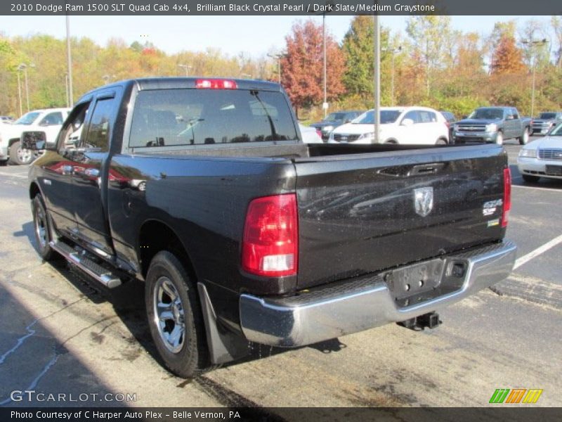 Brilliant Black Crystal Pearl / Dark Slate/Medium Graystone 2010 Dodge Ram 1500 SLT Quad Cab 4x4
