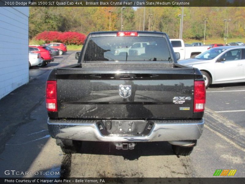 Brilliant Black Crystal Pearl / Dark Slate/Medium Graystone 2010 Dodge Ram 1500 SLT Quad Cab 4x4