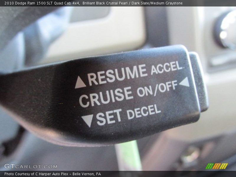 Brilliant Black Crystal Pearl / Dark Slate/Medium Graystone 2010 Dodge Ram 1500 SLT Quad Cab 4x4