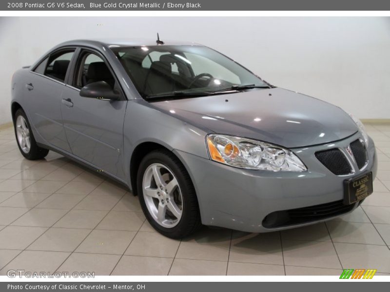 Blue Gold Crystal Metallic / Ebony Black 2008 Pontiac G6 V6 Sedan
