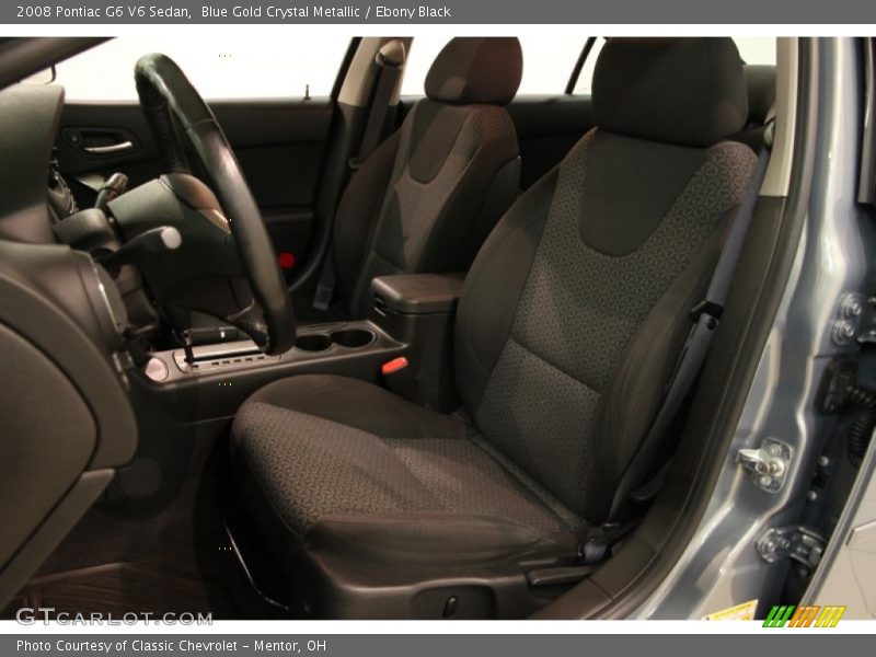 Blue Gold Crystal Metallic / Ebony Black 2008 Pontiac G6 V6 Sedan