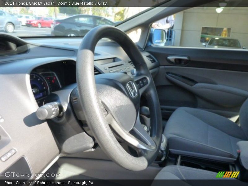 Atomic Blue Metallic / Gray 2011 Honda Civic LX Sedan