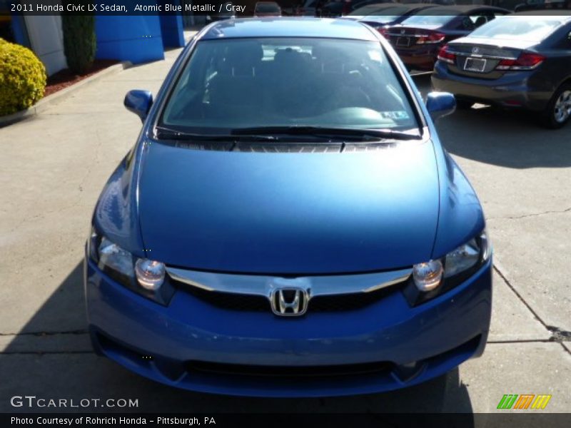 Atomic Blue Metallic / Gray 2011 Honda Civic LX Sedan