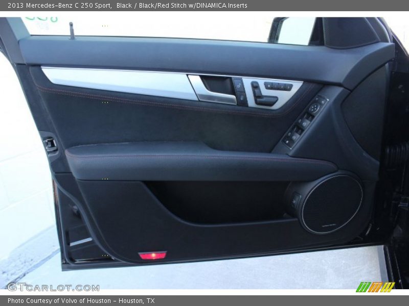 Black / Black/Red Stitch w/DINAMICA Inserts 2013 Mercedes-Benz C 250 Sport