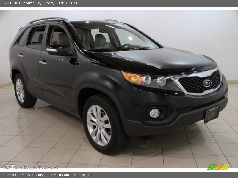 Ebony Black / Beige 2011 Kia Sorento EX