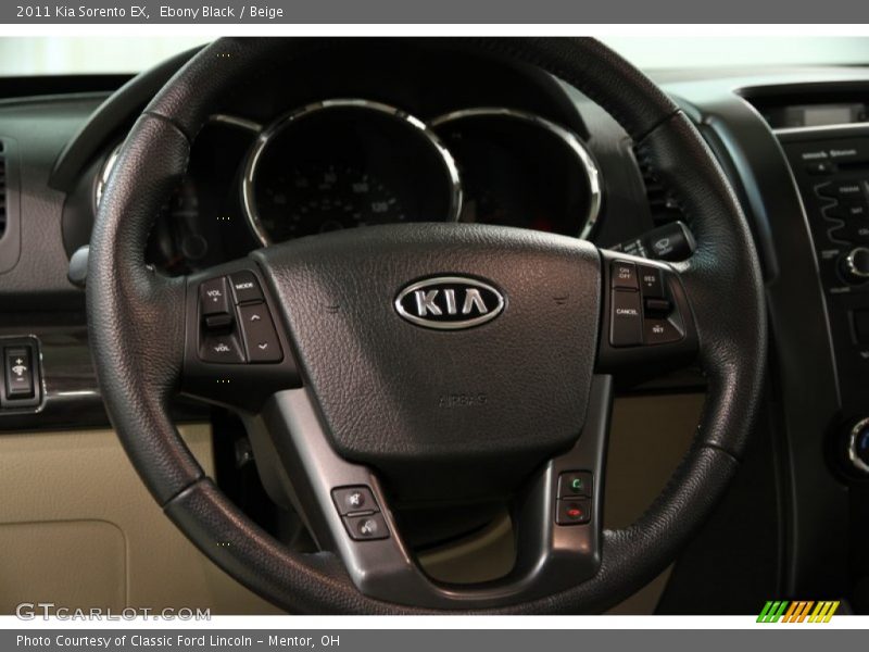 Ebony Black / Beige 2011 Kia Sorento EX