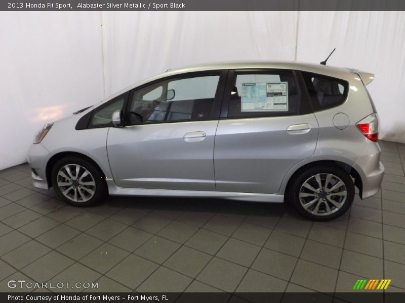 Alabaster Silver Metallic / Sport Black 2013 Honda Fit Sport