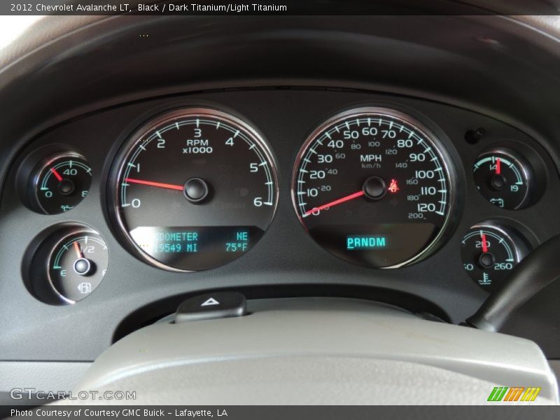 Black / Dark Titanium/Light Titanium 2012 Chevrolet Avalanche LT