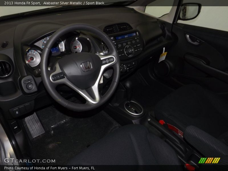 Alabaster Silver Metallic / Sport Black 2013 Honda Fit Sport