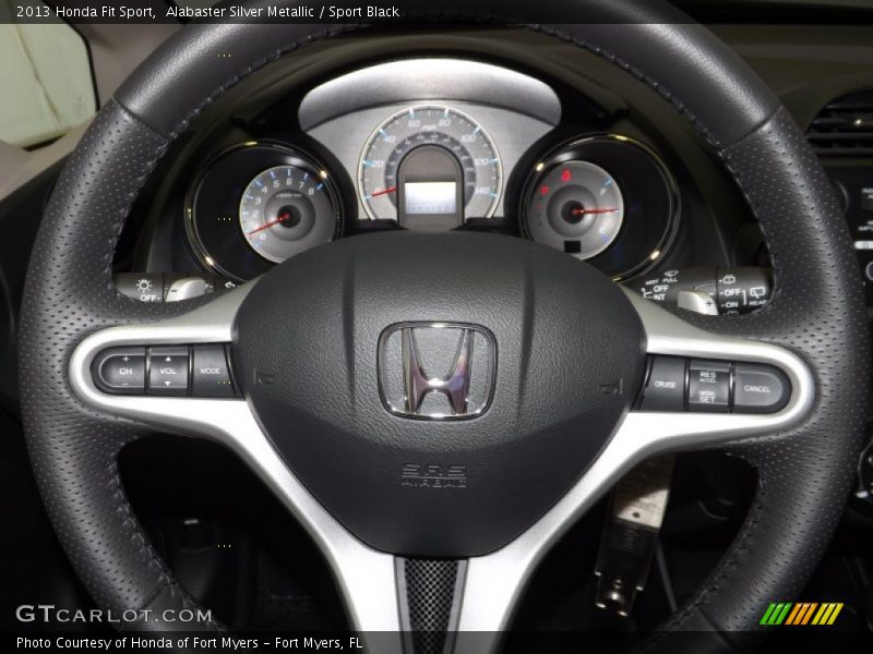 Alabaster Silver Metallic / Sport Black 2013 Honda Fit Sport