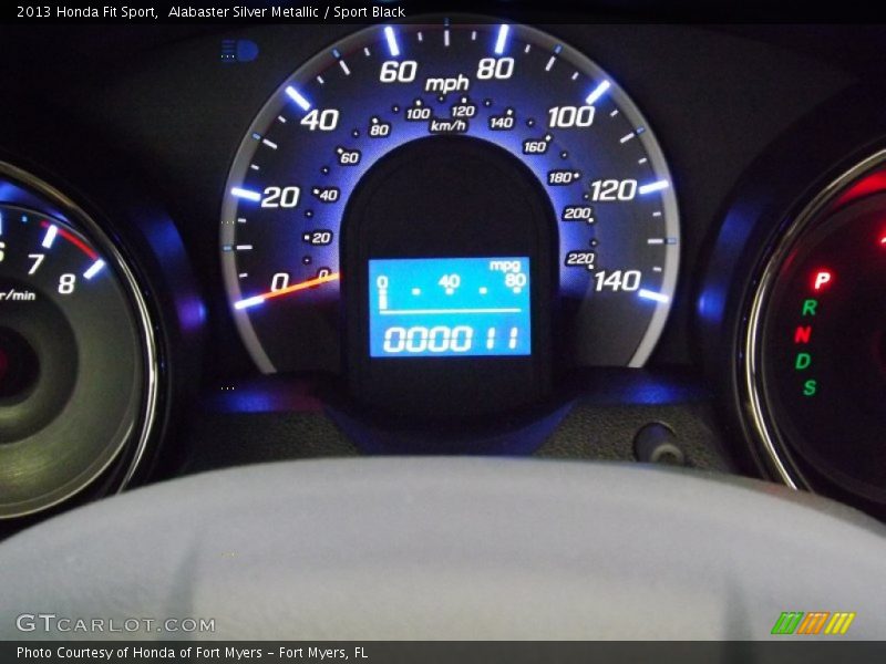 Alabaster Silver Metallic / Sport Black 2013 Honda Fit Sport