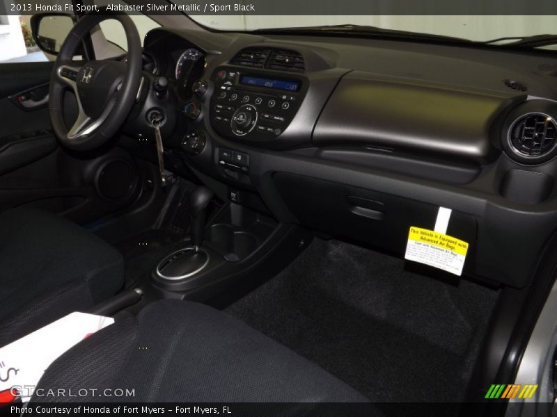 Alabaster Silver Metallic / Sport Black 2013 Honda Fit Sport