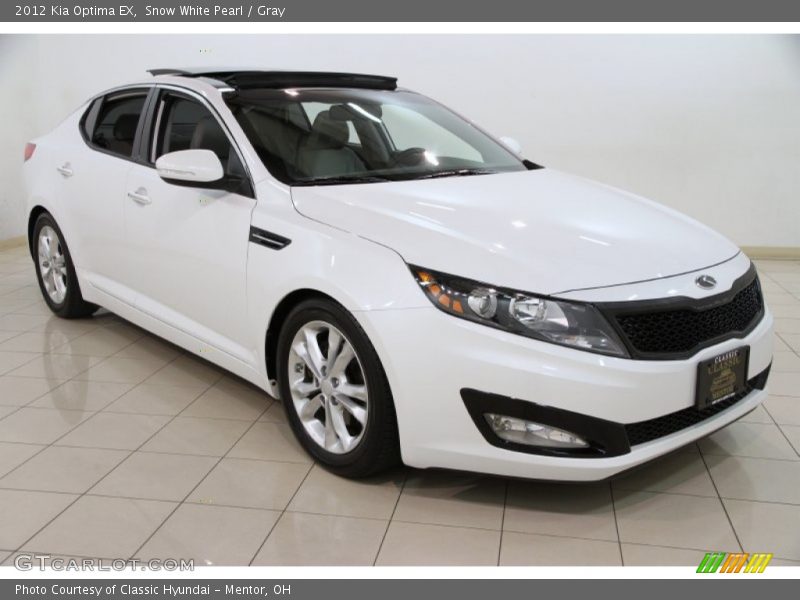 Snow White Pearl / Gray 2012 Kia Optima EX
