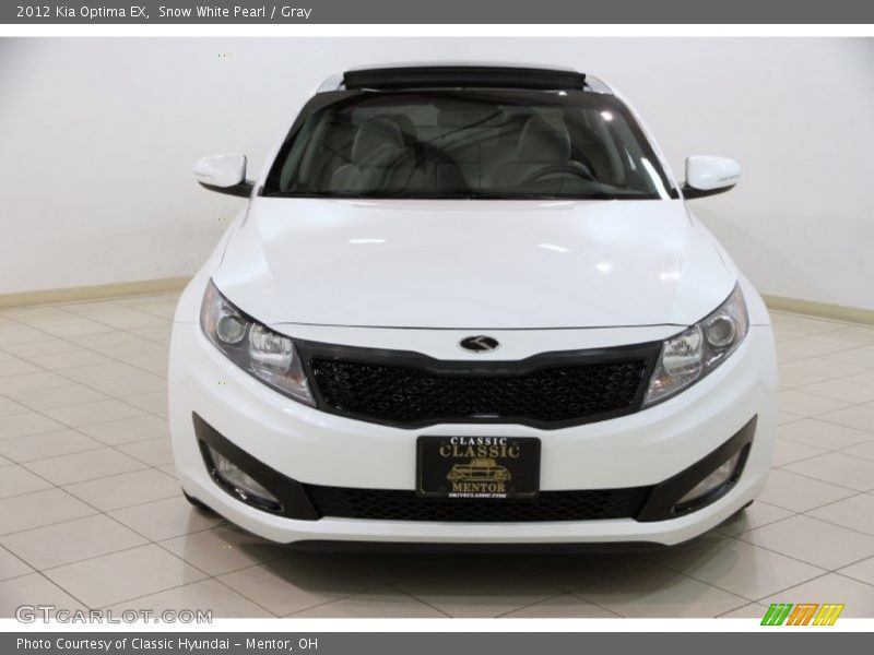 Snow White Pearl / Gray 2012 Kia Optima EX