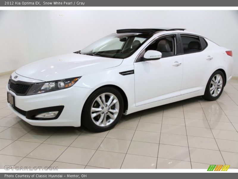 Snow White Pearl / Gray 2012 Kia Optima EX