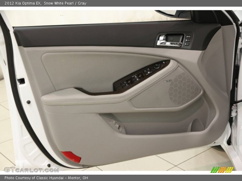 Snow White Pearl / Gray 2012 Kia Optima EX