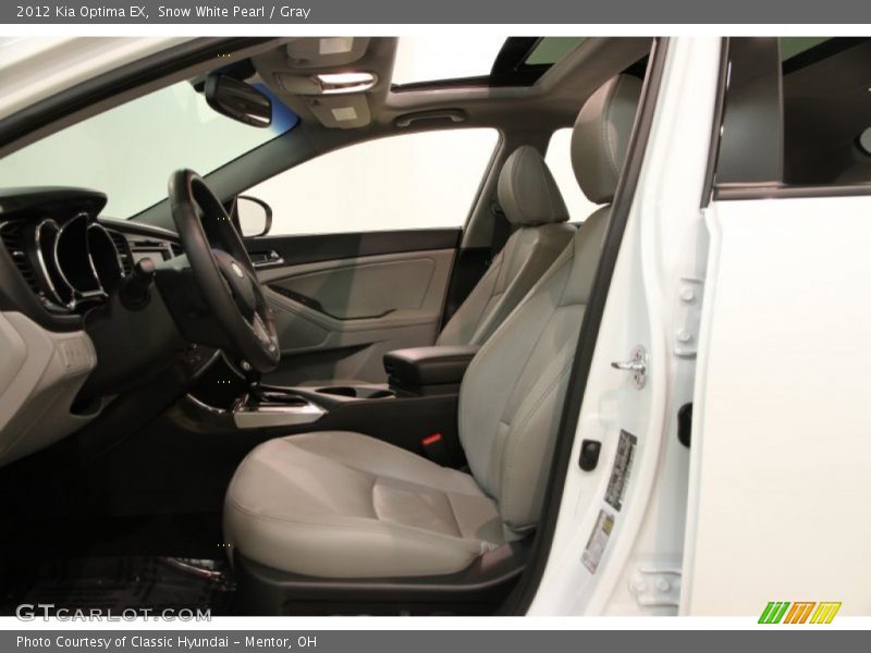Snow White Pearl / Gray 2012 Kia Optima EX