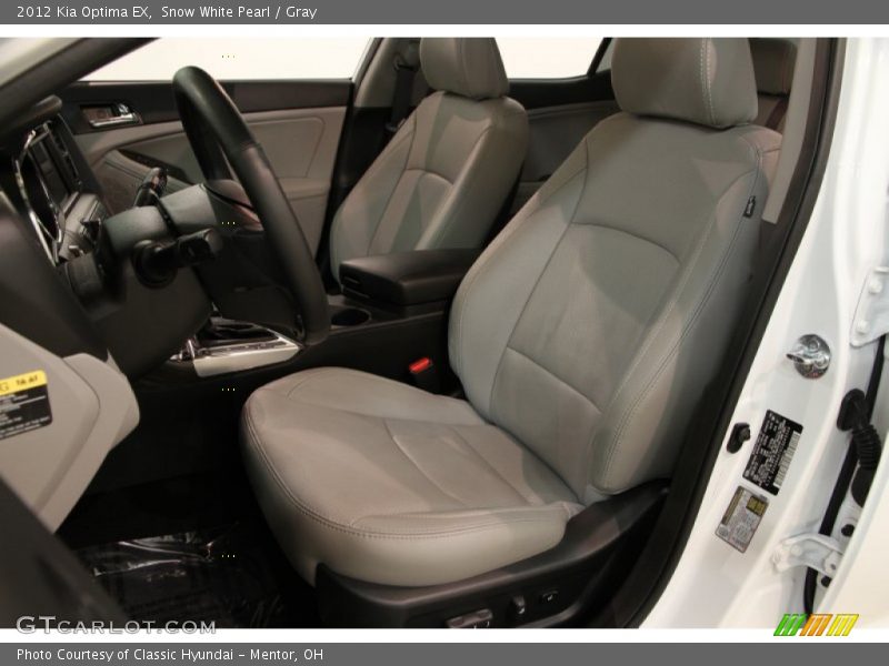 Snow White Pearl / Gray 2012 Kia Optima EX
