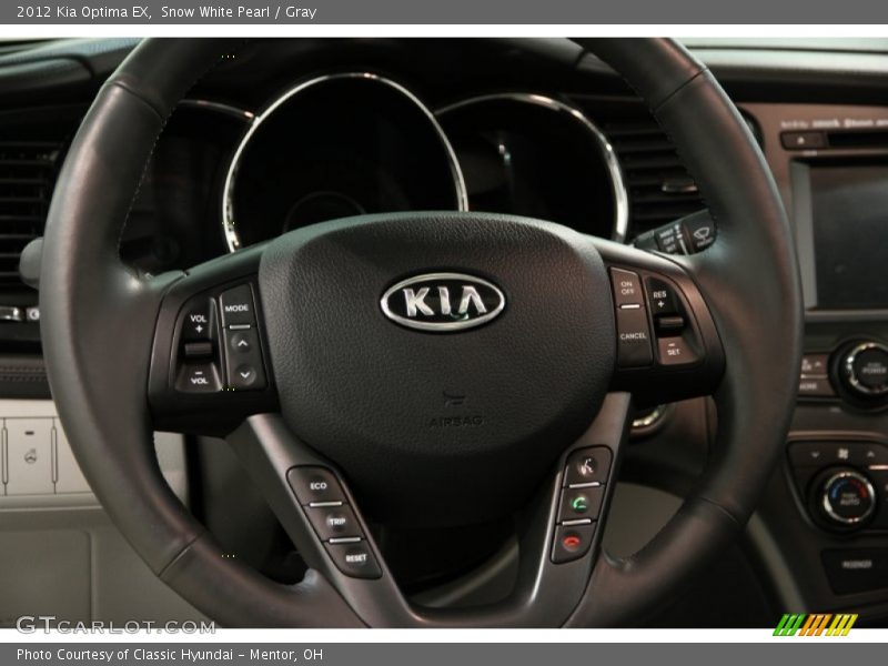 Snow White Pearl / Gray 2012 Kia Optima EX