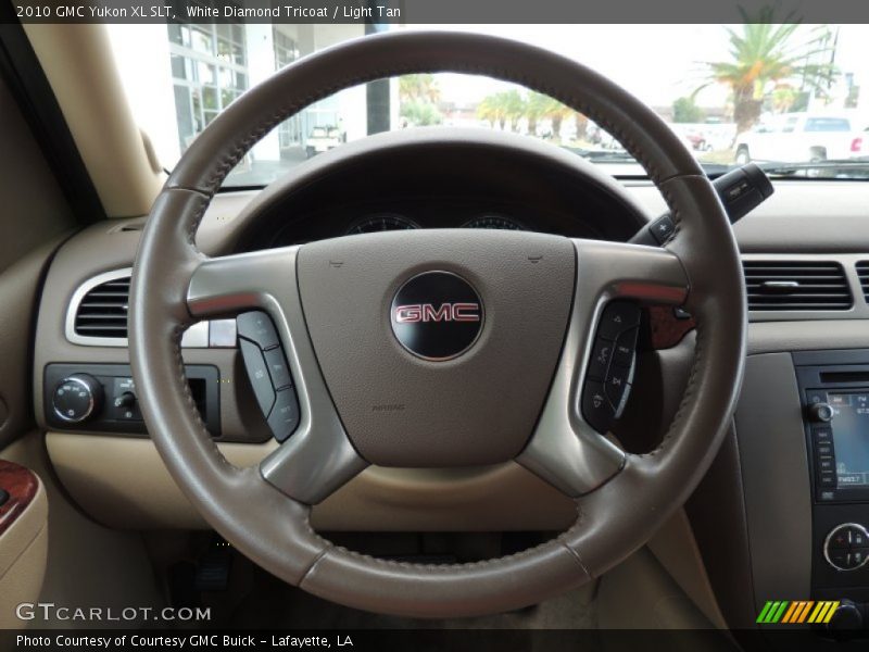 White Diamond Tricoat / Light Tan 2010 GMC Yukon XL SLT
