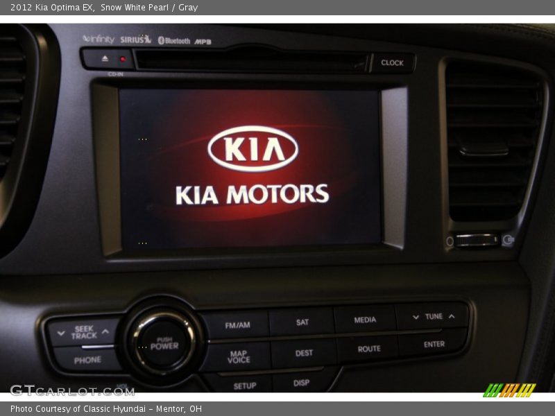 Snow White Pearl / Gray 2012 Kia Optima EX